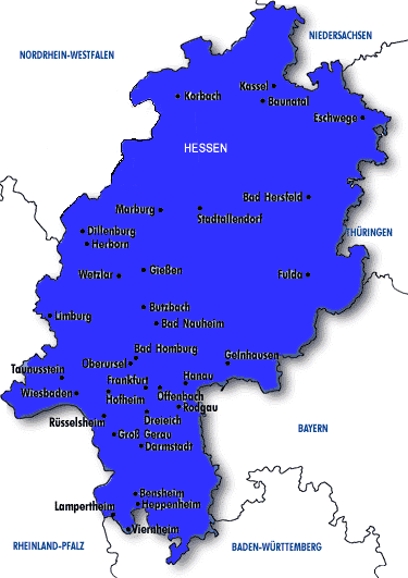 Map of Hessen