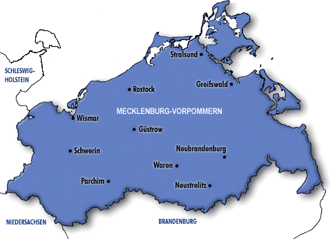 Map of Mecklenburg-Vorpommern