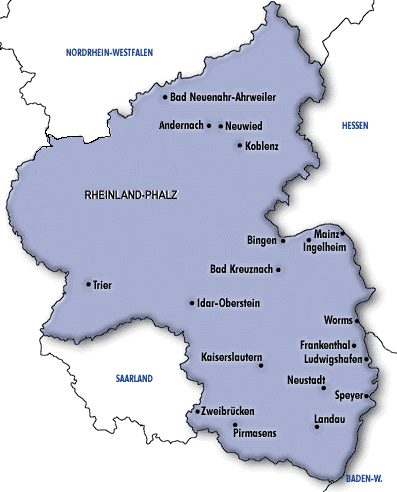 Map of Rheinland-Pfalz